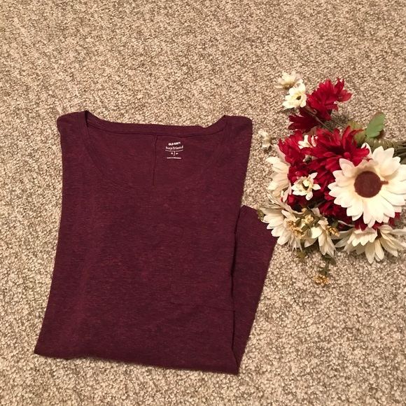 Marooon boyfriend cut women’s top - Picture 1 of 5